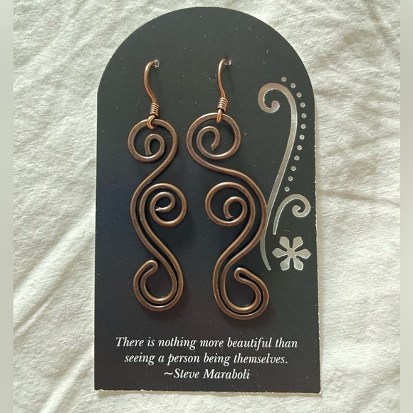 Jewelry - NWT - Beautiful Homemade Copper Earrings